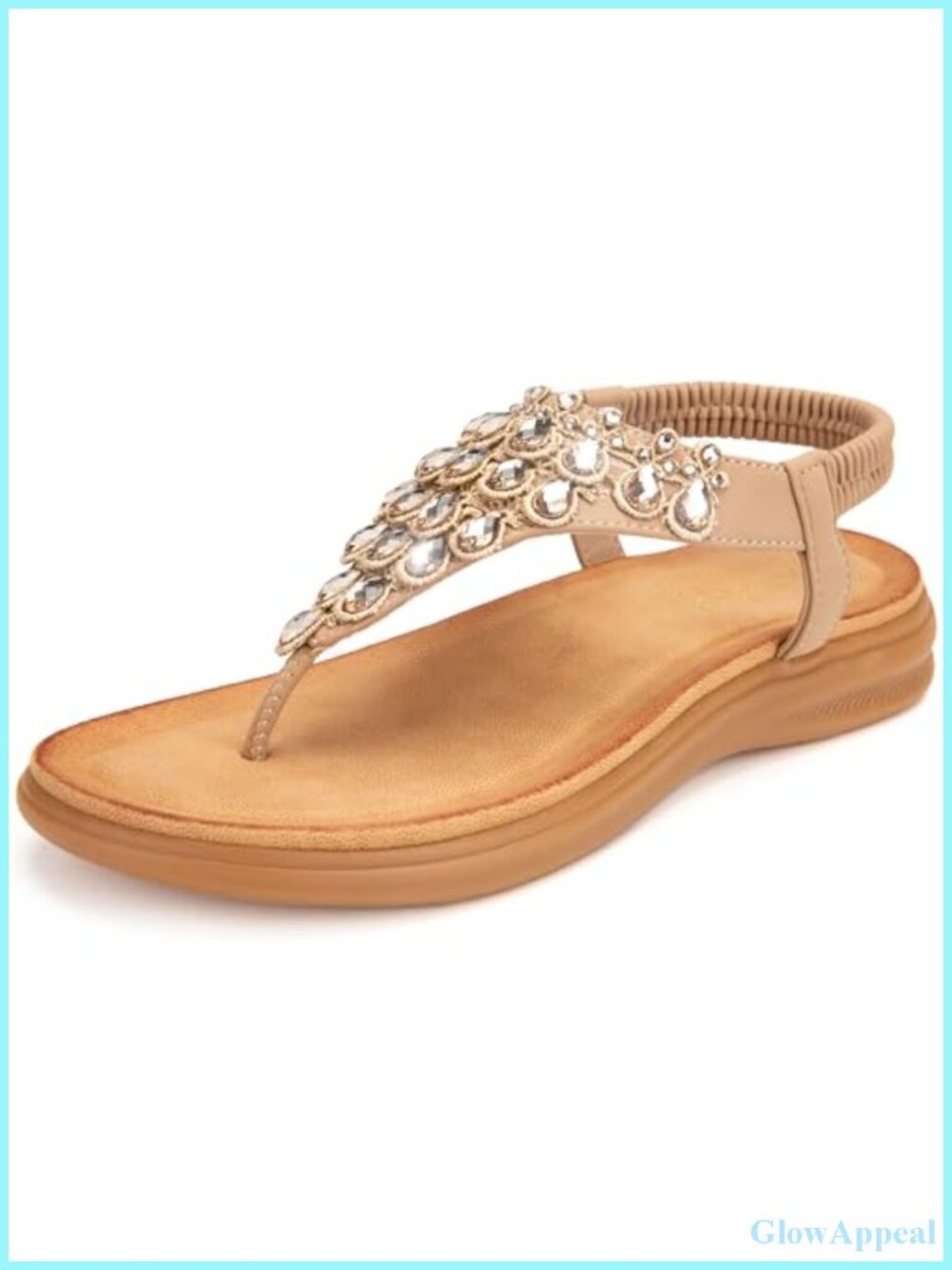 Rhinestone Dress Sandals Women Triangle Crystal Ankle Strap Flat Shoe
